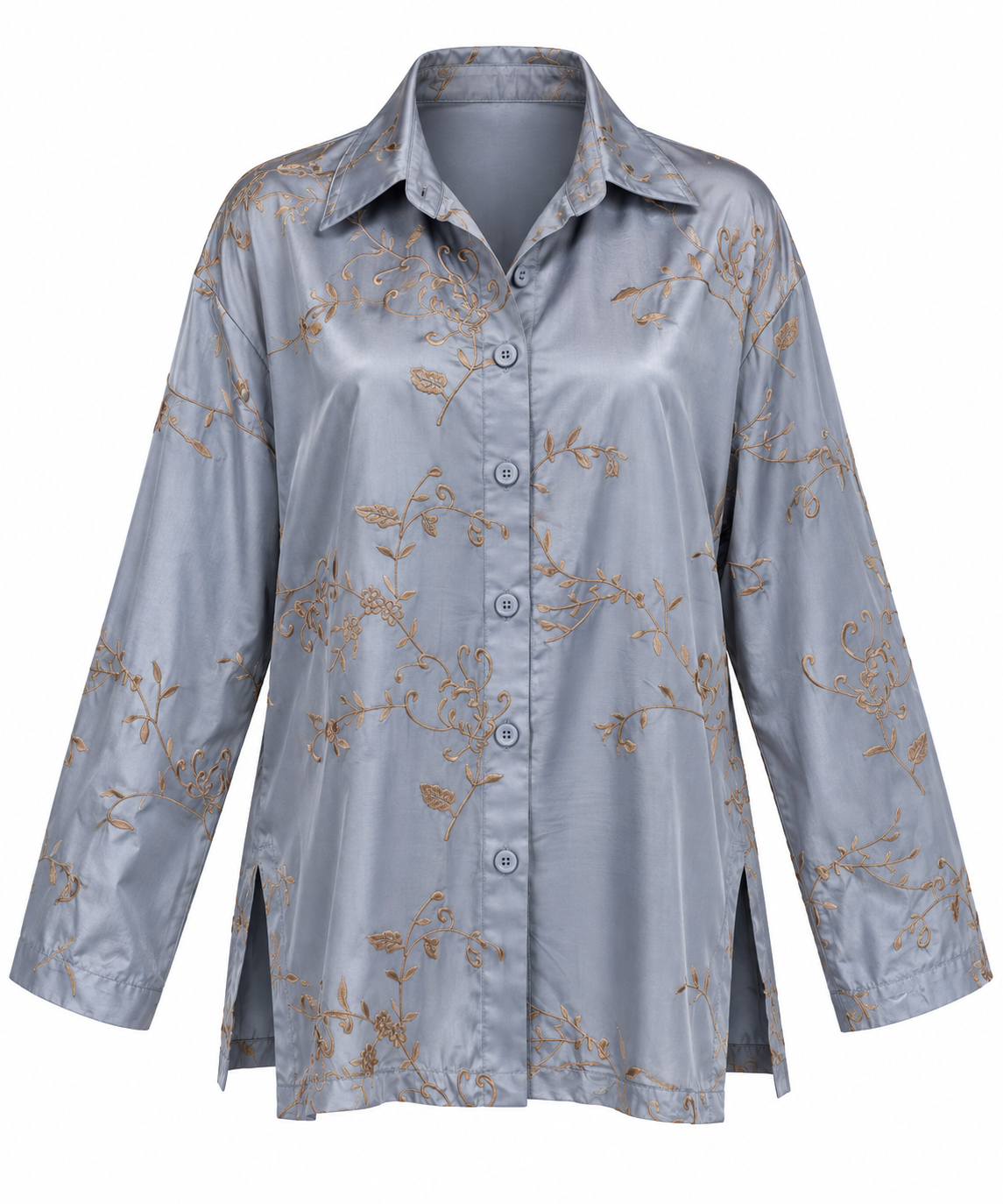 Camicia fluida con ricami