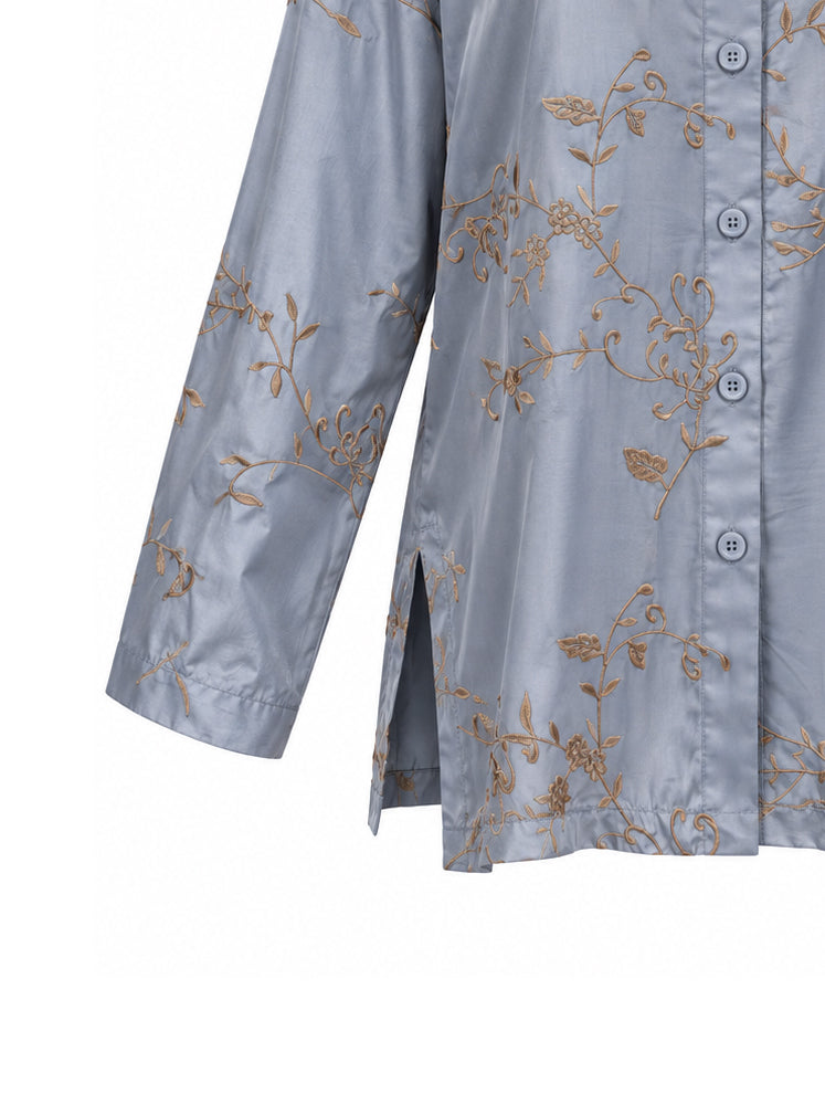 Camicia fluida con ricami