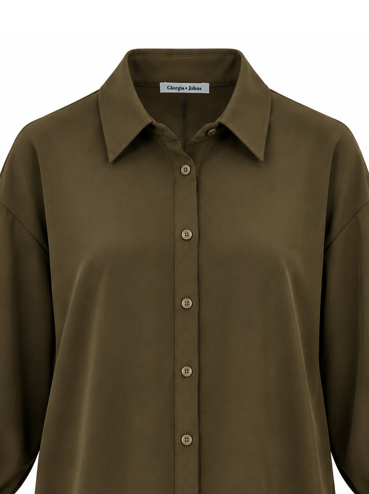 Camicia bordo in pizzo e polsini punto smock