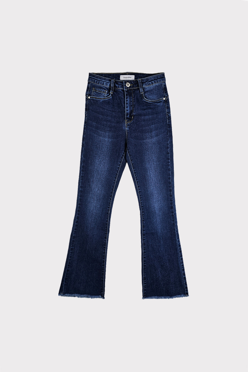 Jeans zampetta orlo sfrangiato