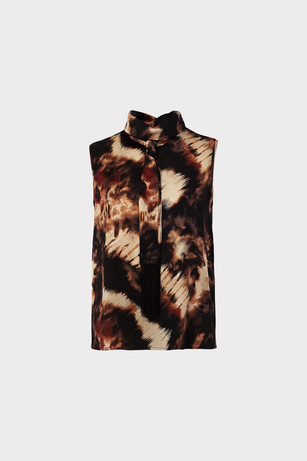 Top stampato collo foulard