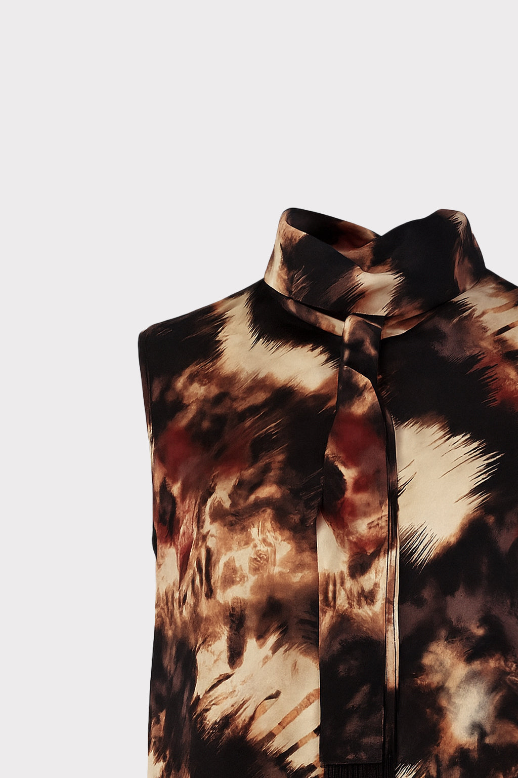 Top stampato collo foulard