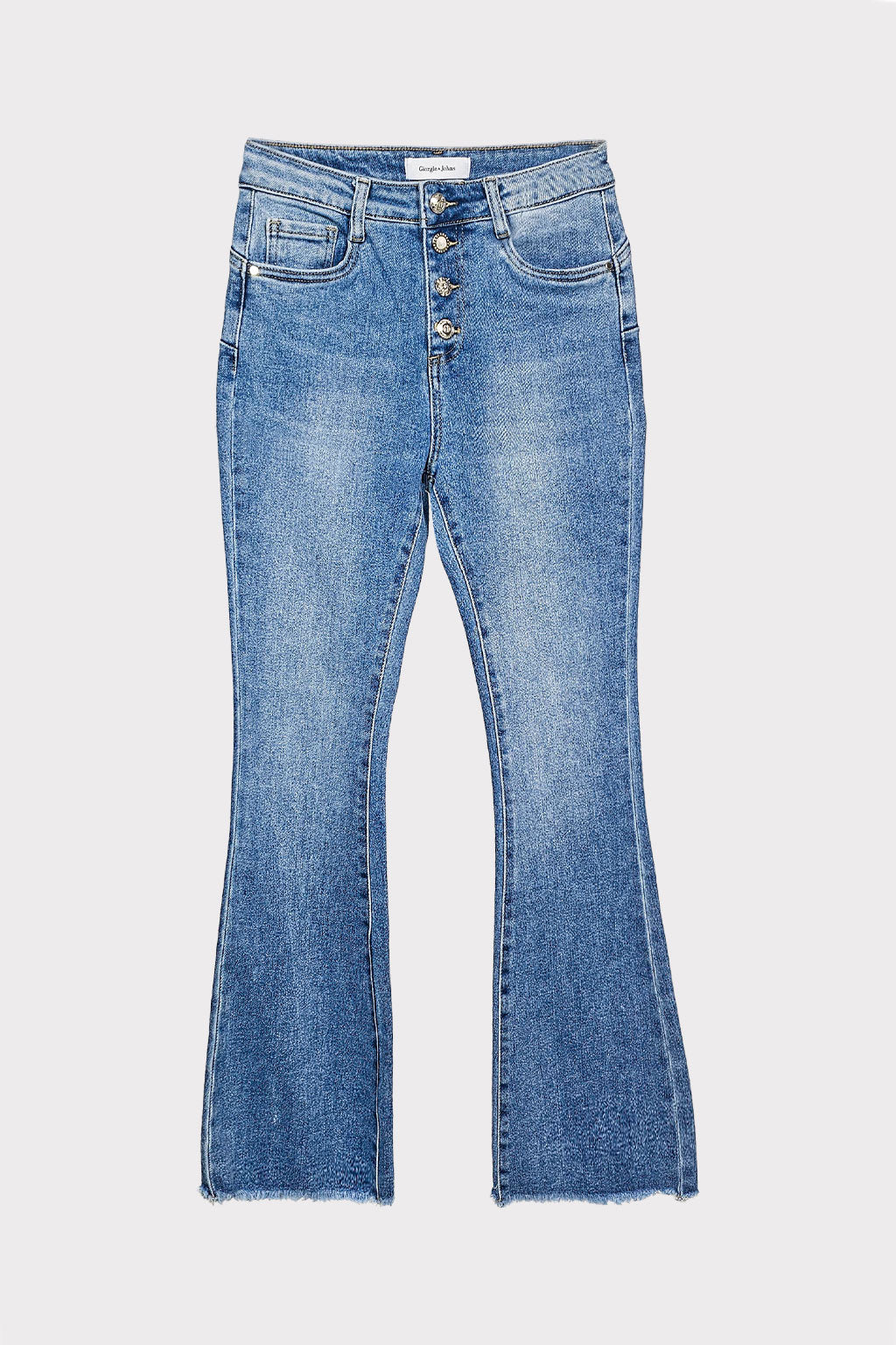 Jeans bottoni a vista