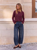 Jeans Barrel con cucitura centrale