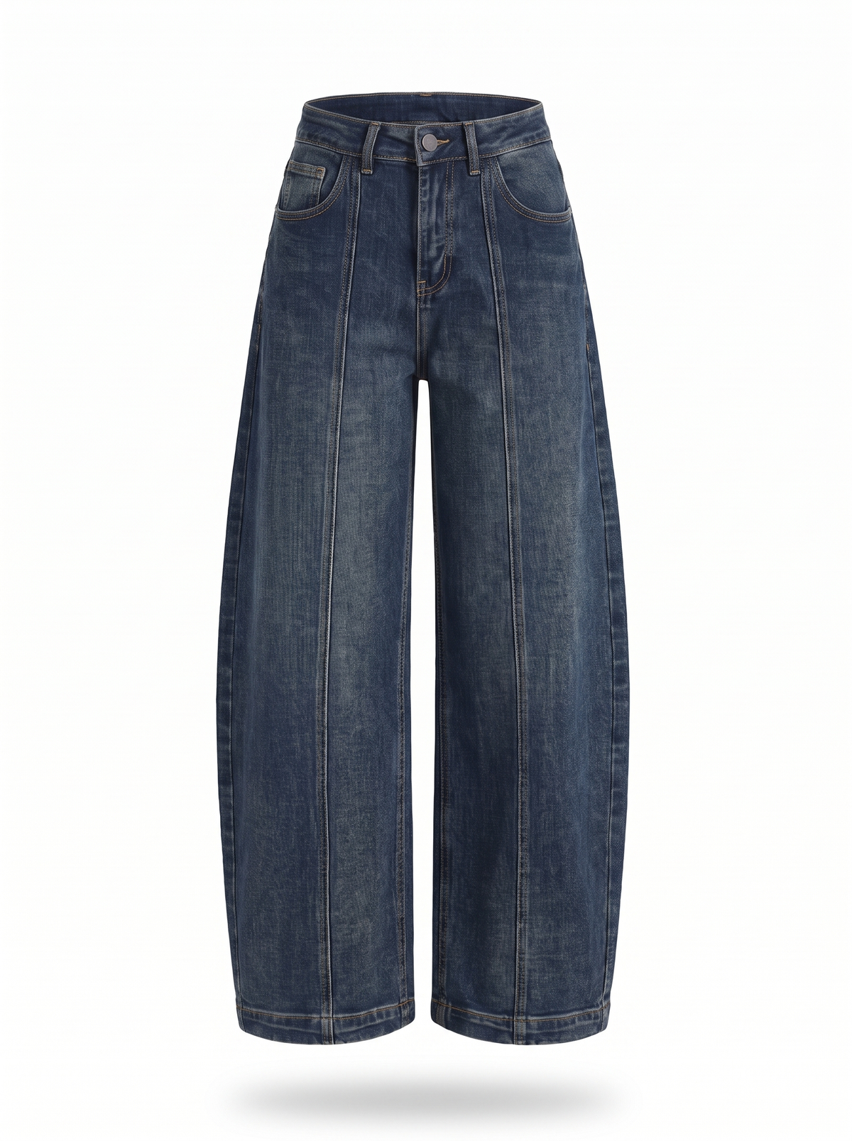 Jeans Barrel con cucitura centrale