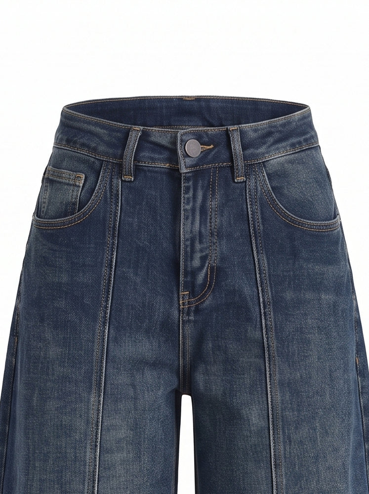 Jeans Barrel con cucitura centrale