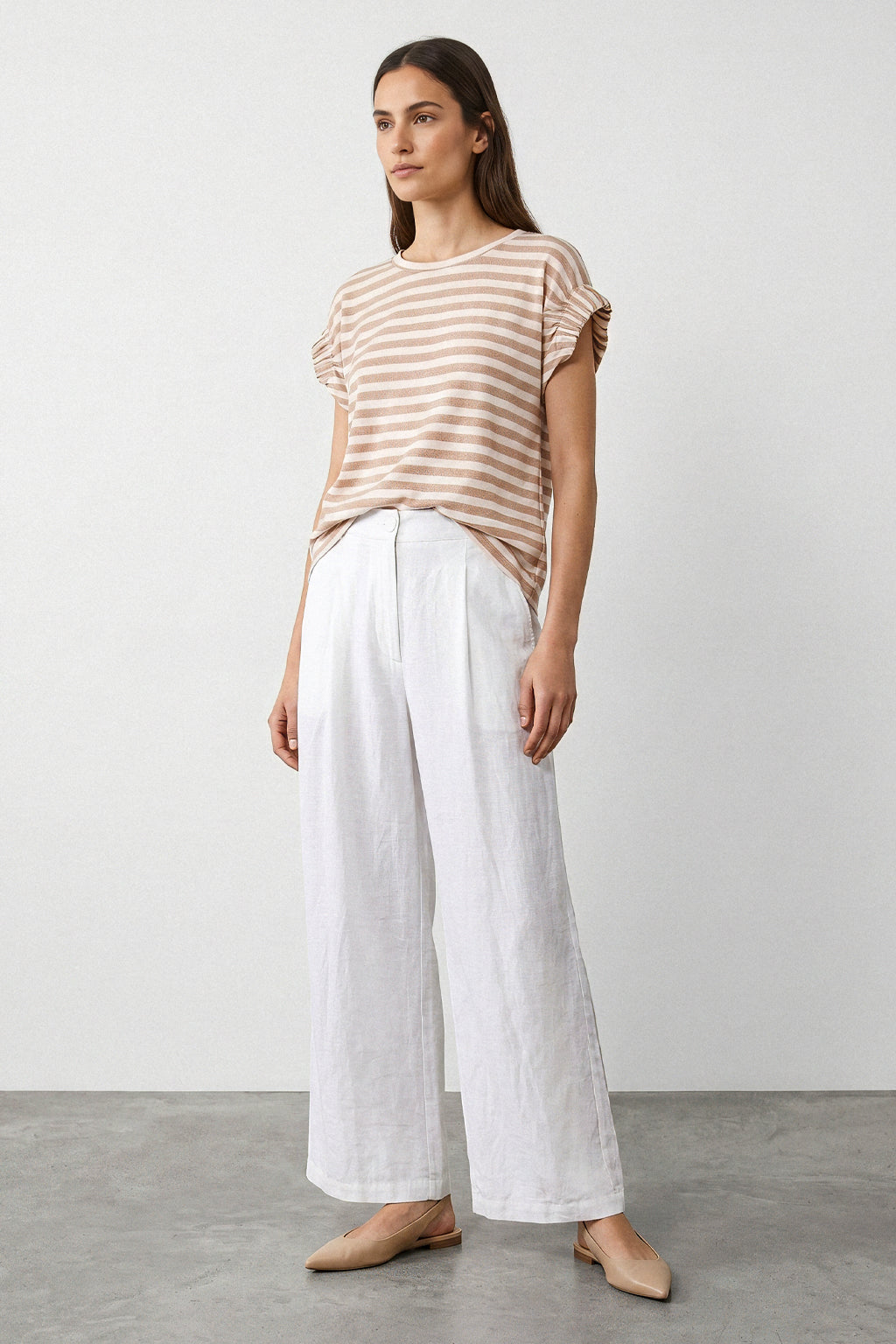 Pantalone fluido gamba ampia