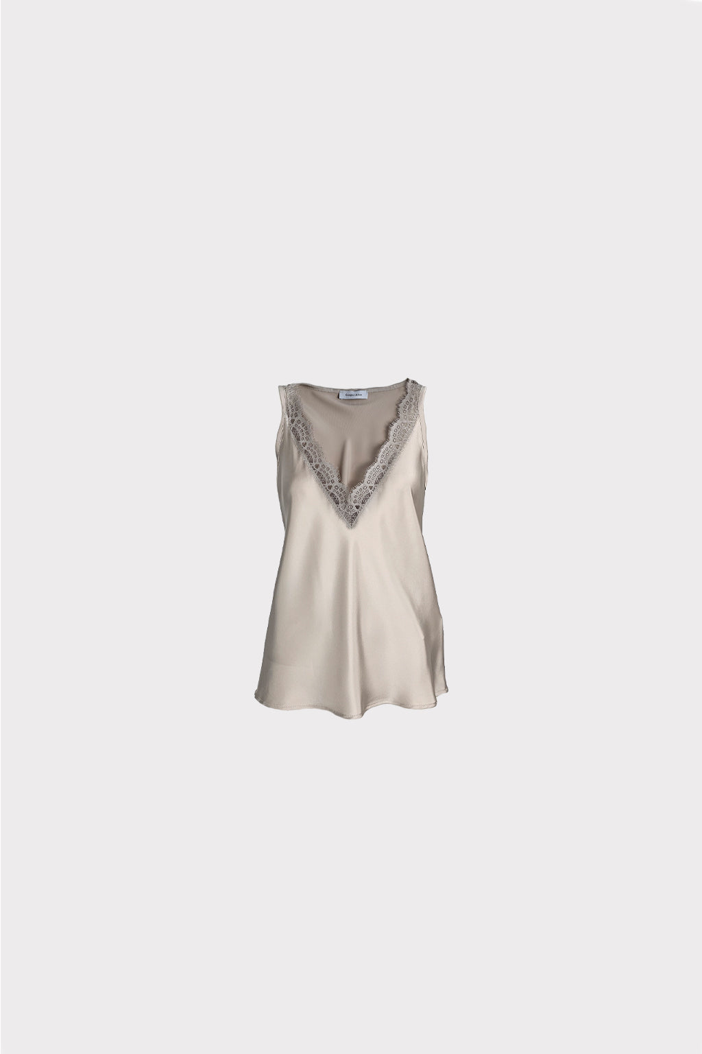 Smanicato raso con inserto pizzo