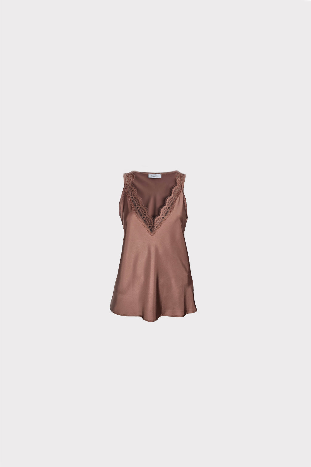 Smanicato raso con inserto pizzo
