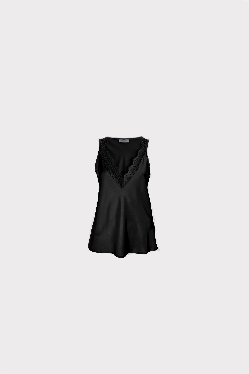 Smanicato raso con inserto pizzo
