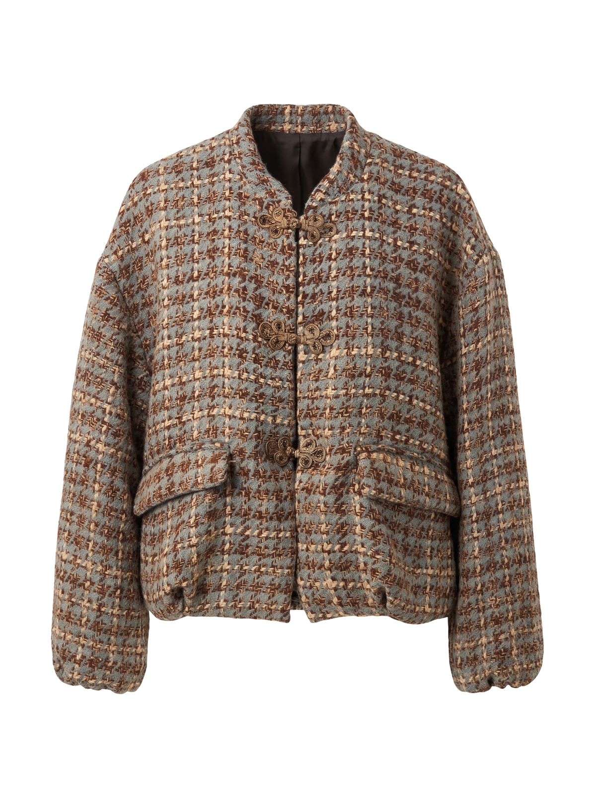 Bomber in tweed con alamari
