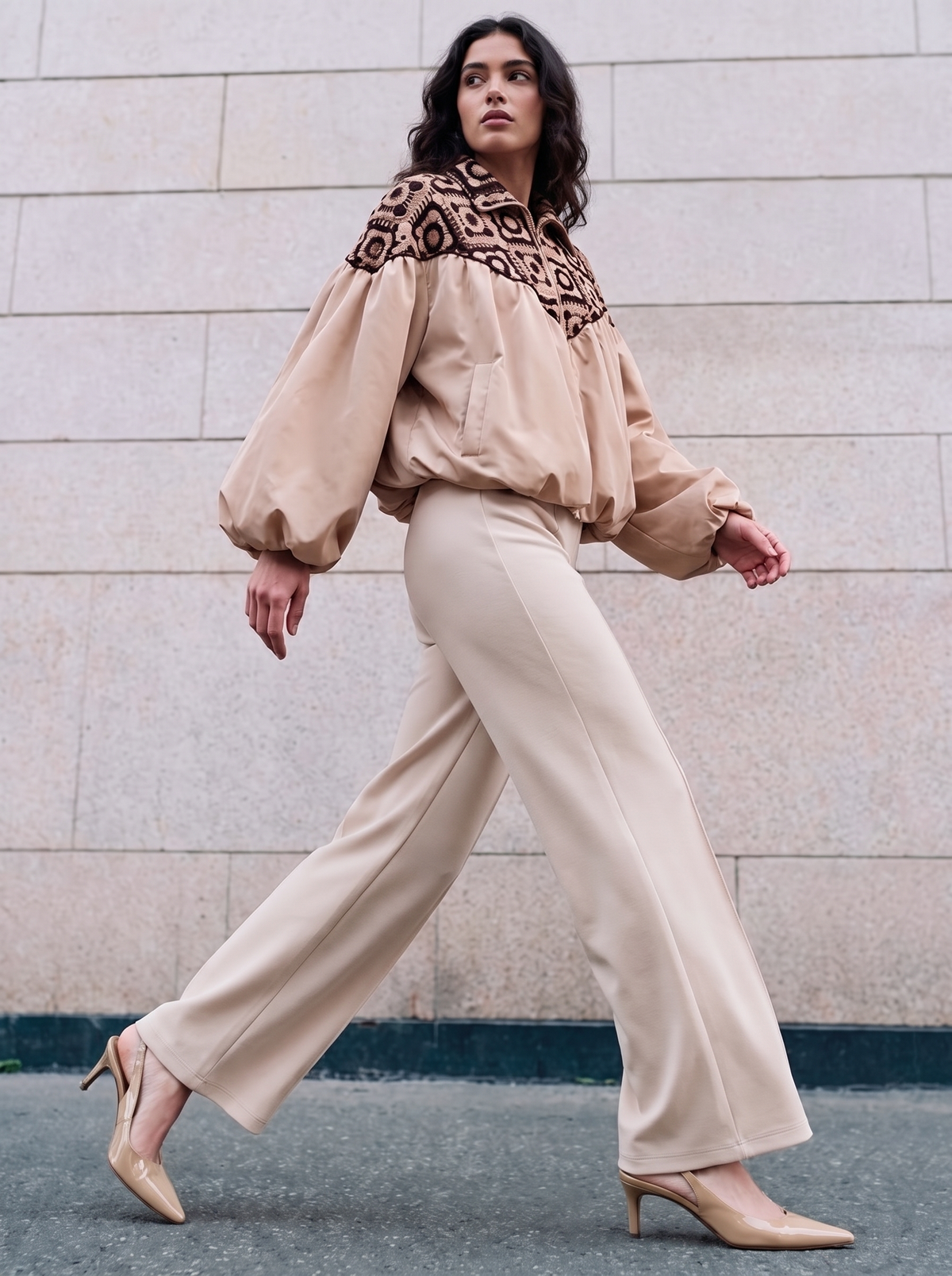 Bomber carre' in crochet