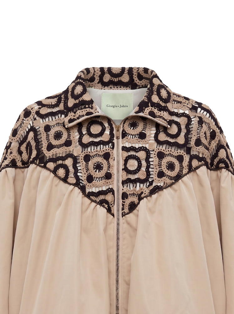 Bomber carre' in crochet