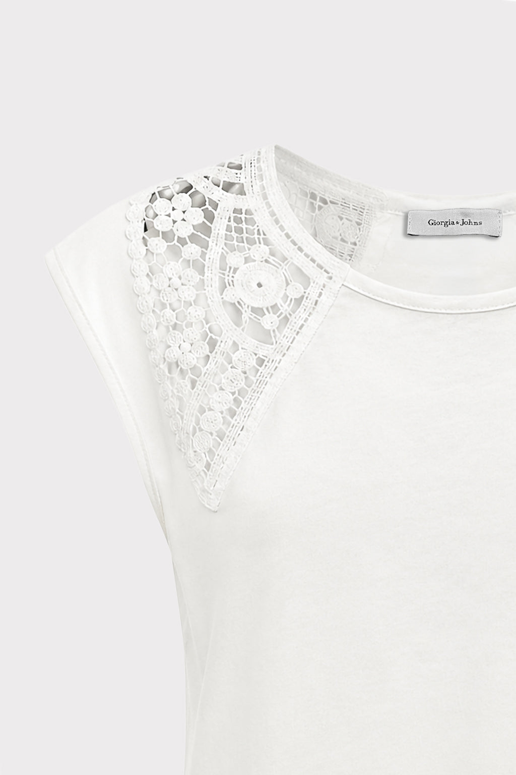 T shirt dettagli pizzo
