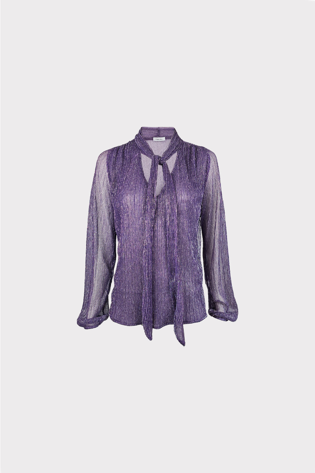 Blusa plisse' tessuto lurex