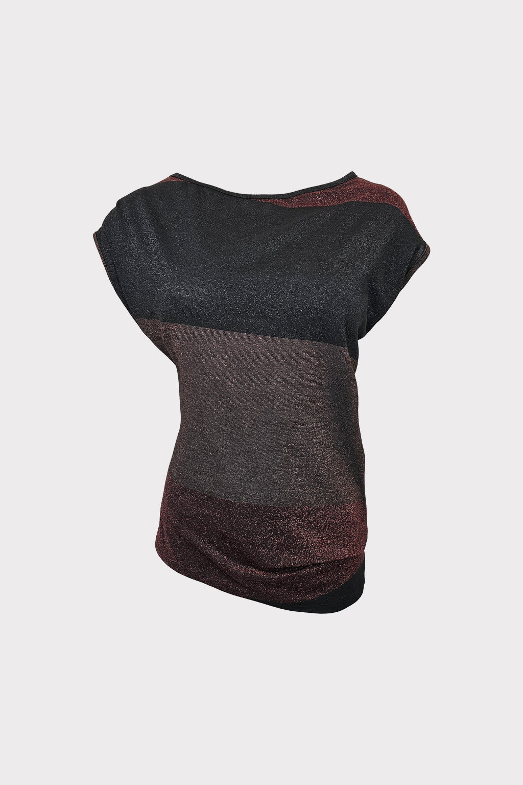 Maglia lurex asimmetrica