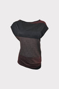 Maglia lurex asimmetrica