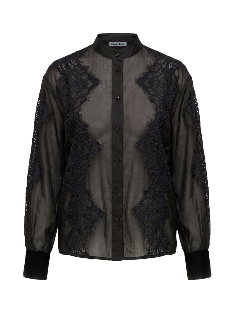 Camicia inserti in pizzo