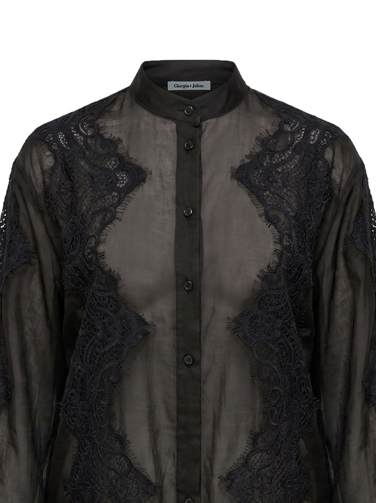 Camicia inserti in pizzo