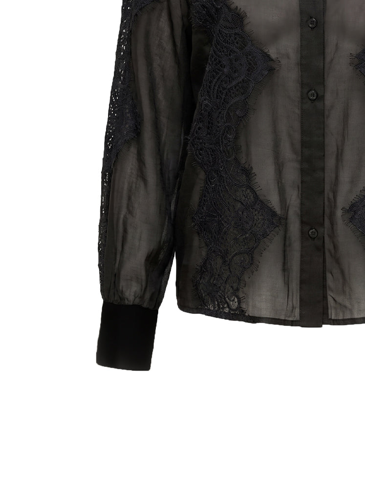 Camicia inserti in pizzo