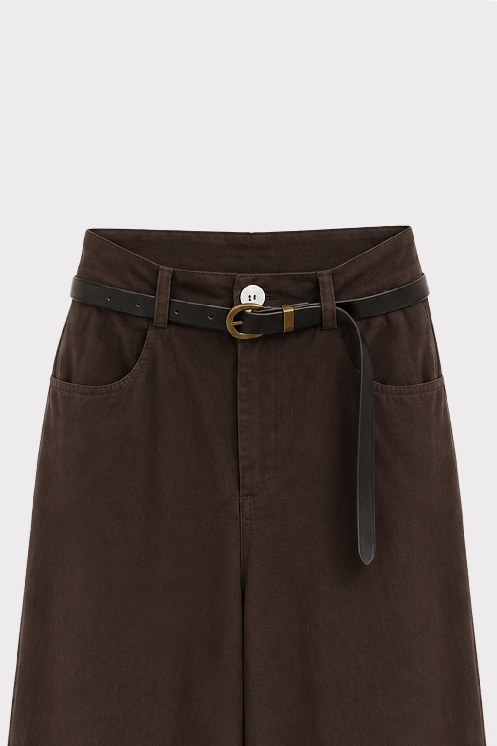 Pantalone cotone con cintura