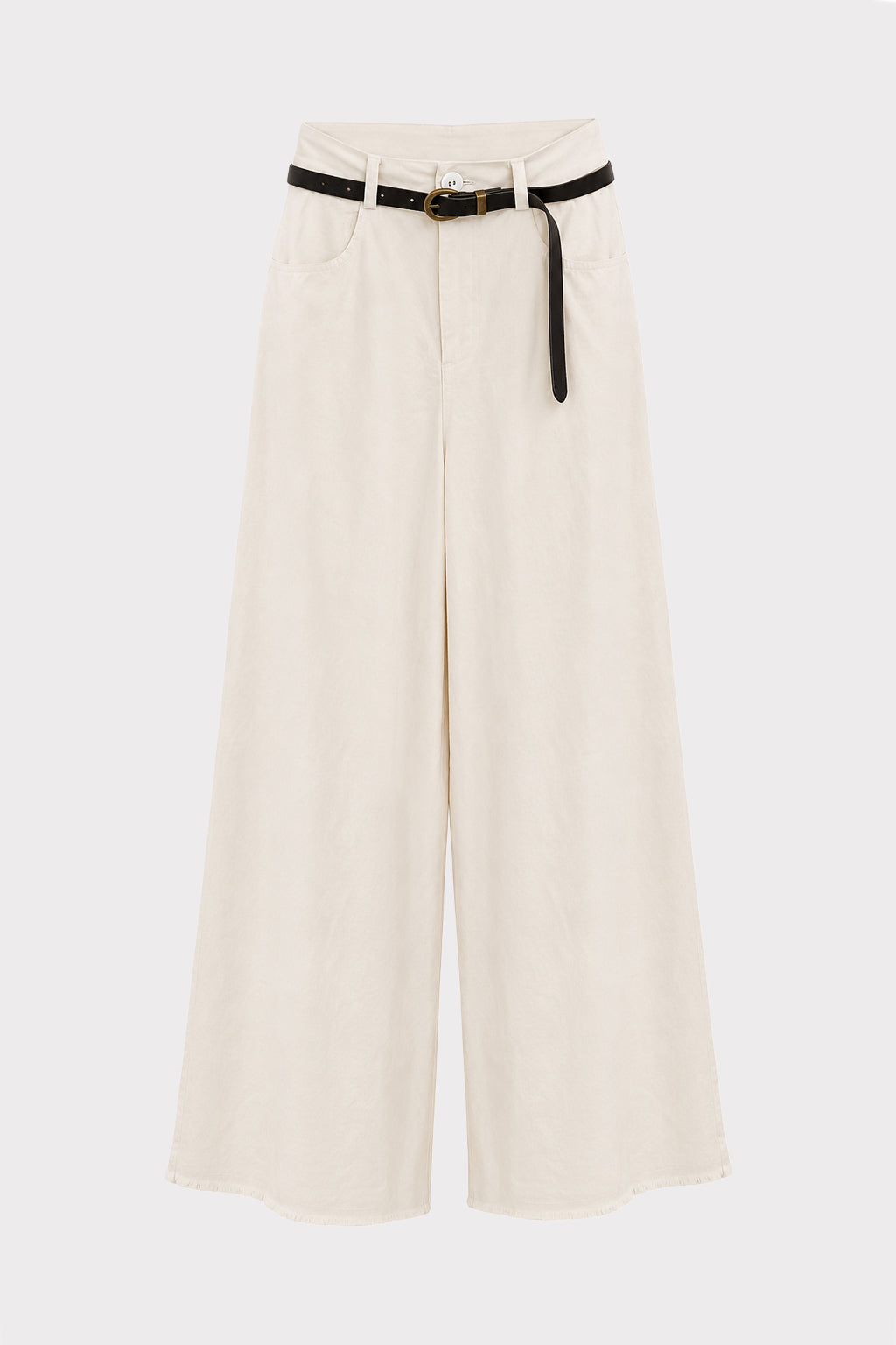 Pantalone cotone con cintura