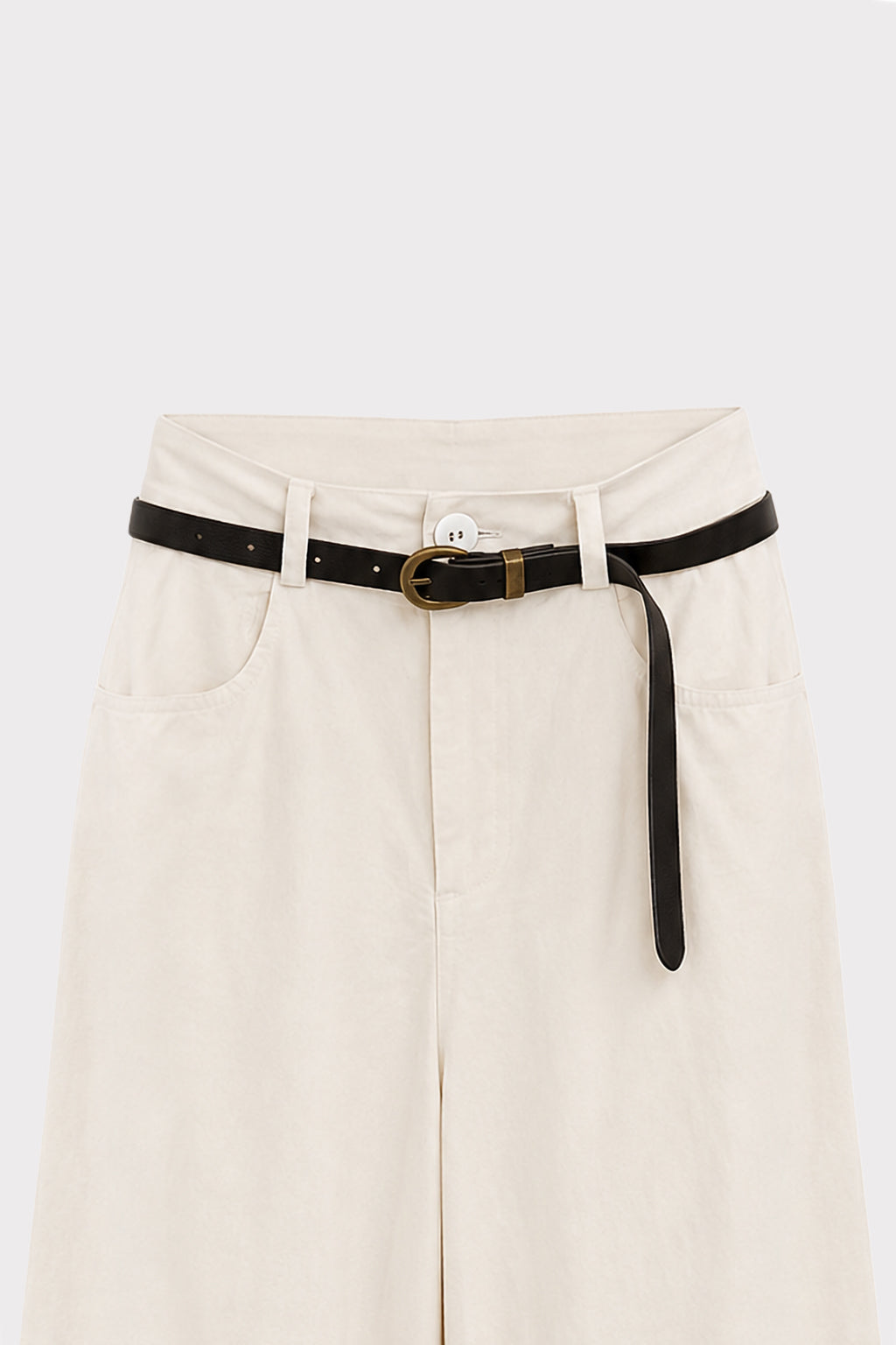 Pantalone cotone con cintura