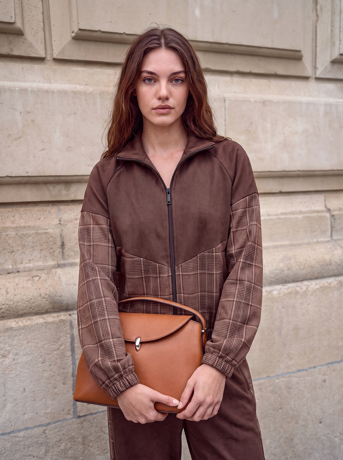 Bomber con inserti check