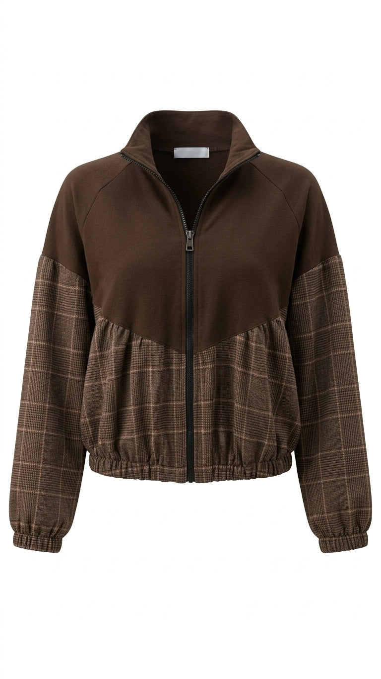Bomber con inserti check
