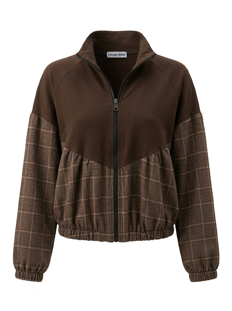 Bomber con inserti check