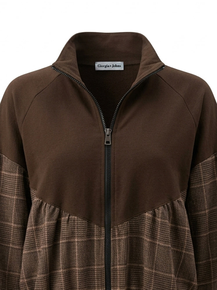 Bomber con inserti check