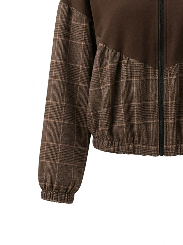 Bomber con inserti check