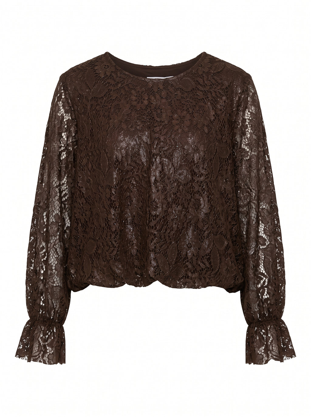 Blusa in pizzo con fondo rimborsato