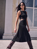 Abito tubino cut out con pizzo