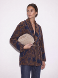 Giacca kimono jacquard motivo paisley