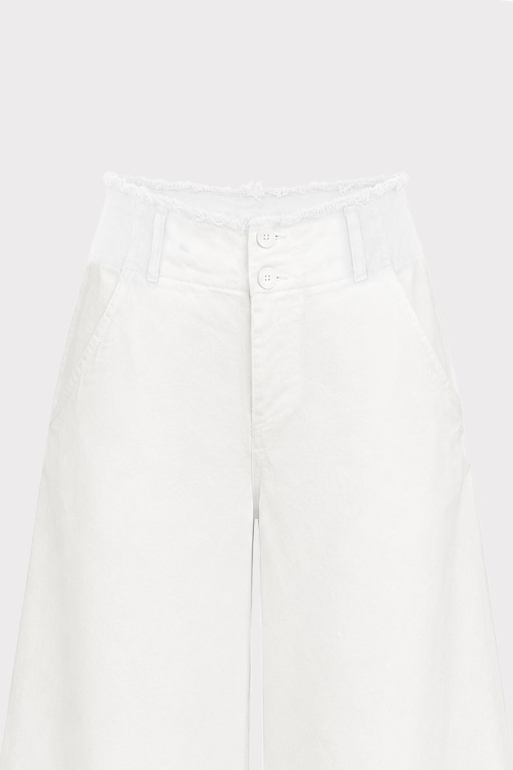 Pantalone cotone wide leg