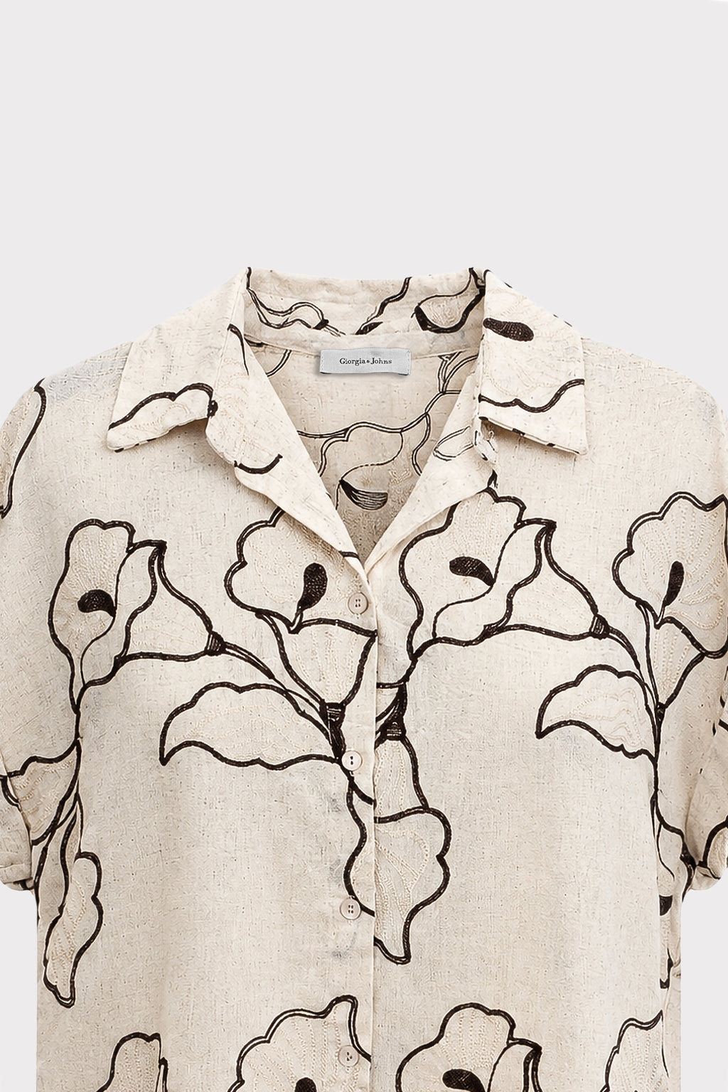 Camicia cotone con ricami