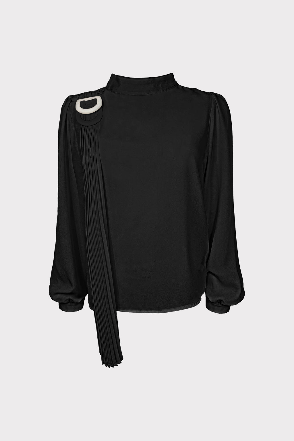 Blusa con fibbia decorativa