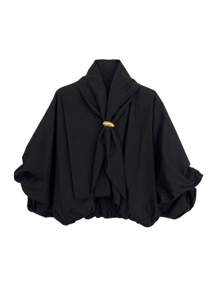 Blusa over con sciarpina