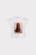 T-shirt donna romantica capelli rossi