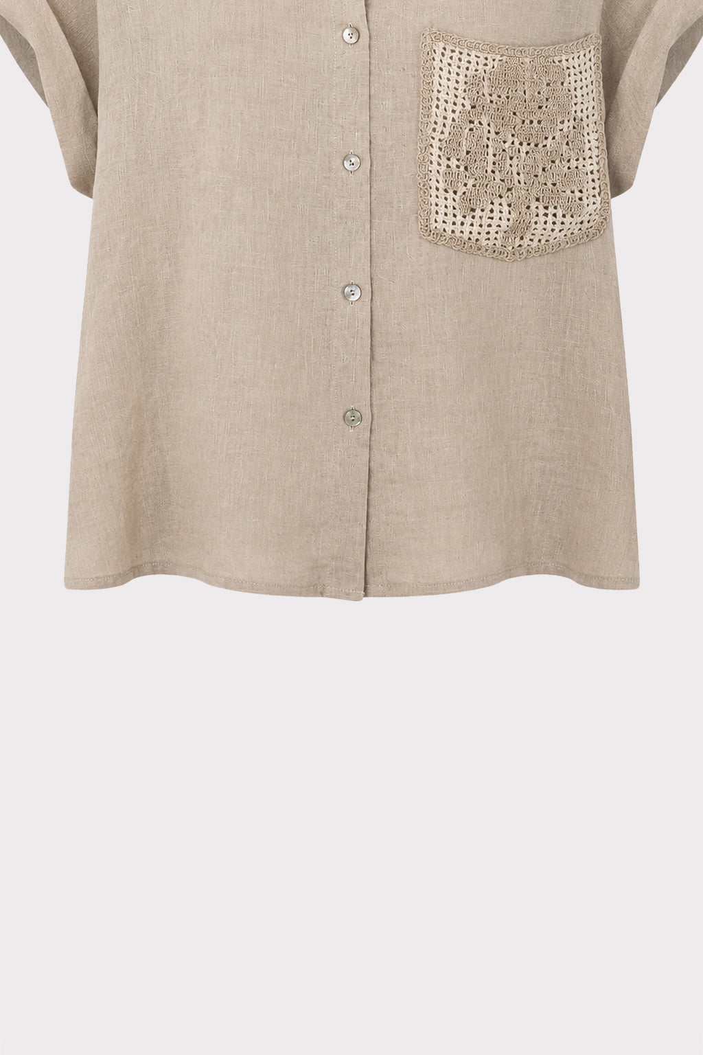 Camicia lino con taschino