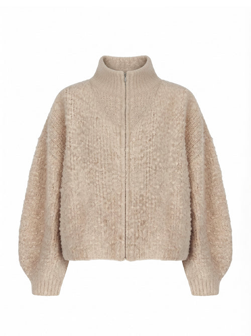Cardigan in maglia effetto Boucle'