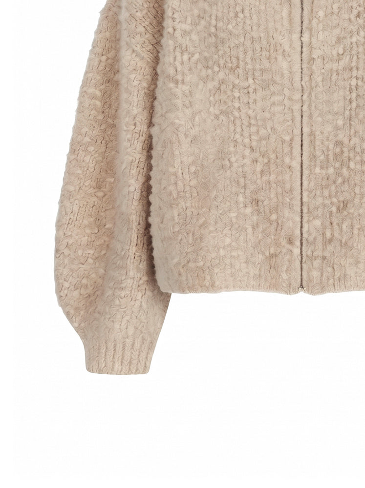 Cardigan in maglia effetto Boucle'