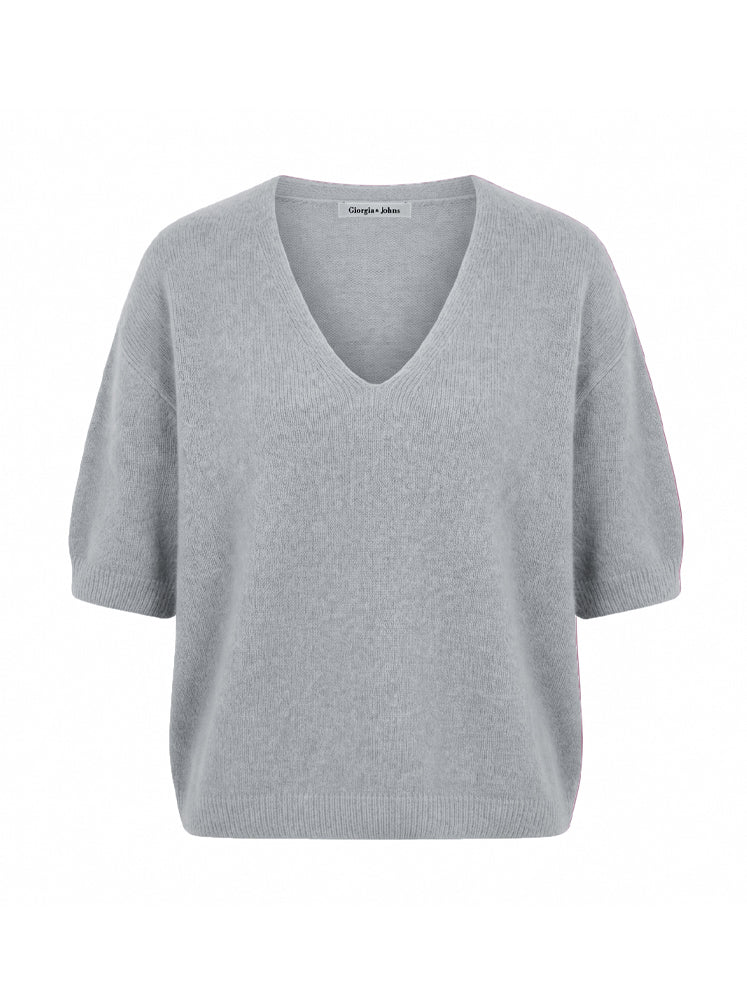 Pullover a V misto Alpaca e Lana