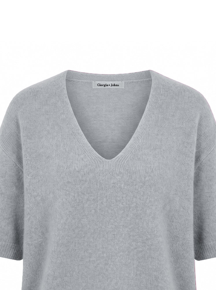 Pullover a V misto Alpaca e Lana