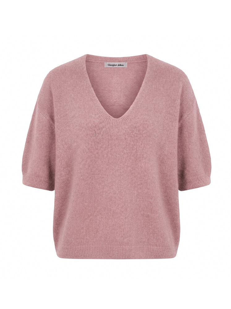 Pullover a V misto Alpaca e Lana