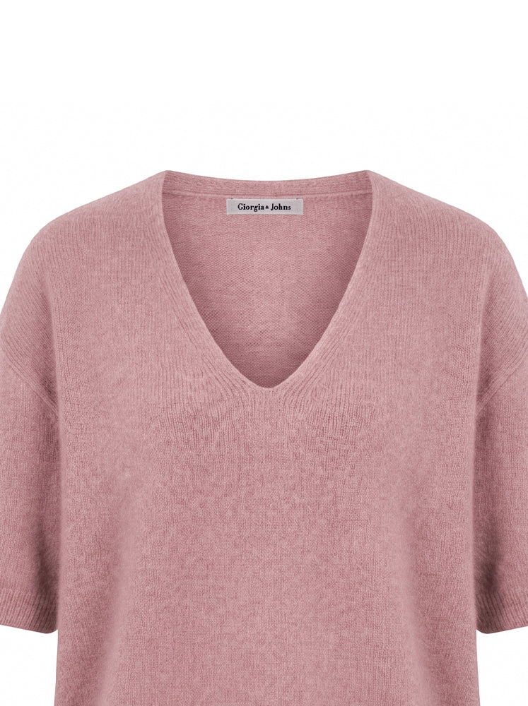 Pullover a V misto Alpaca e Lana