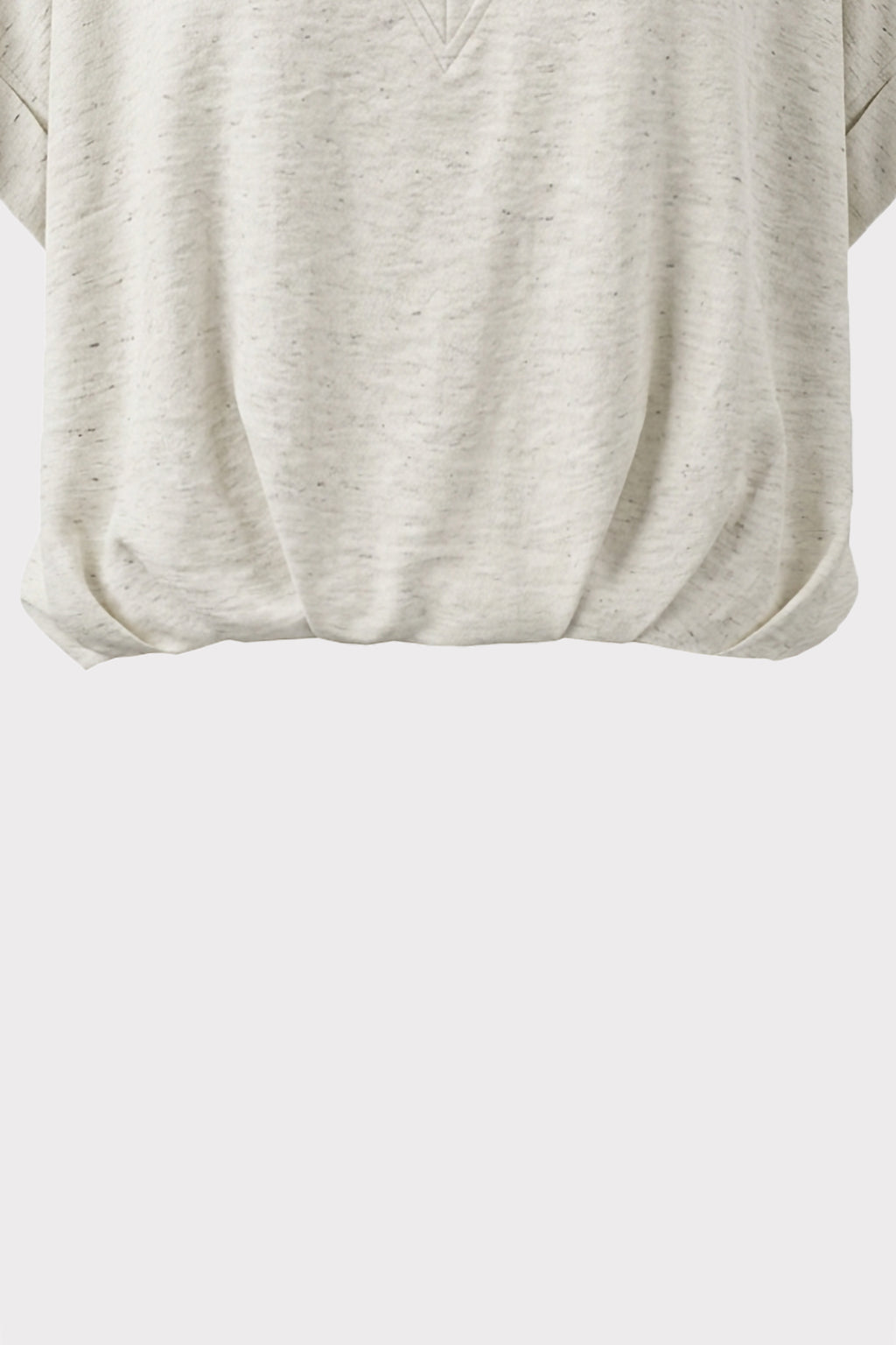 Blusa scollo a V misto lino