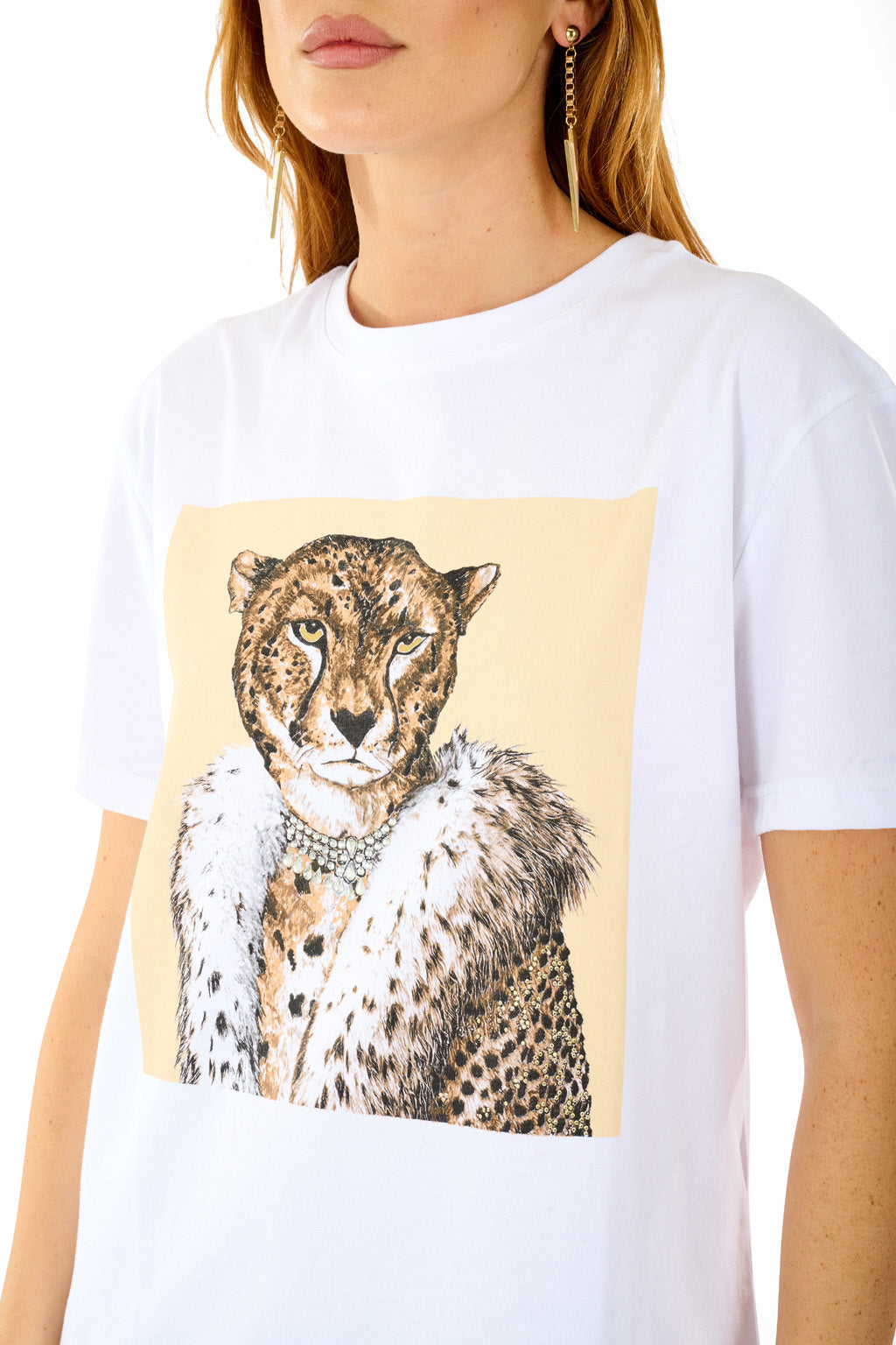 T shirt ghepardo glam