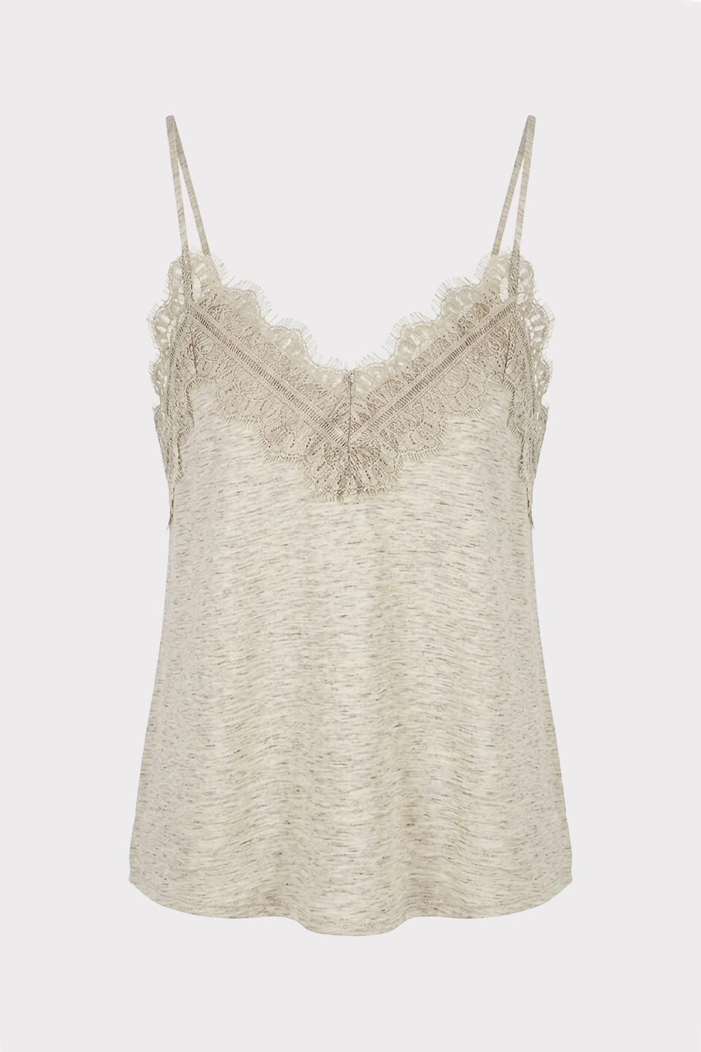 Top lingerie in misto lino